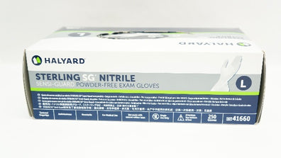 Halyard 41660 SG Nitrile Sensi-Guard Powder-Free Exam Gloves, L (x) - Box of 250